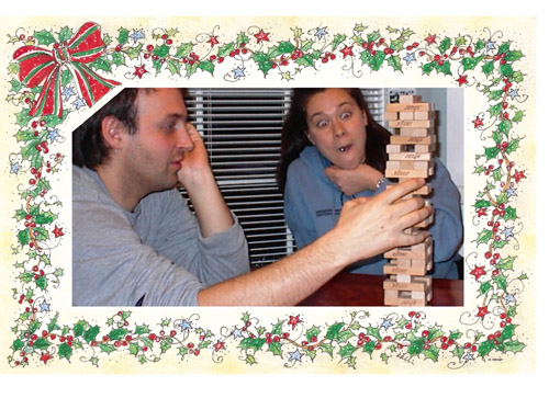 Kate and Eric playing janga