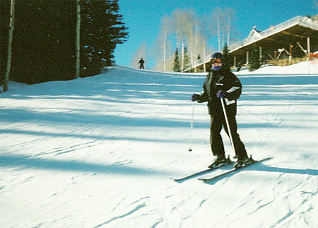 Kate Skiing with smile